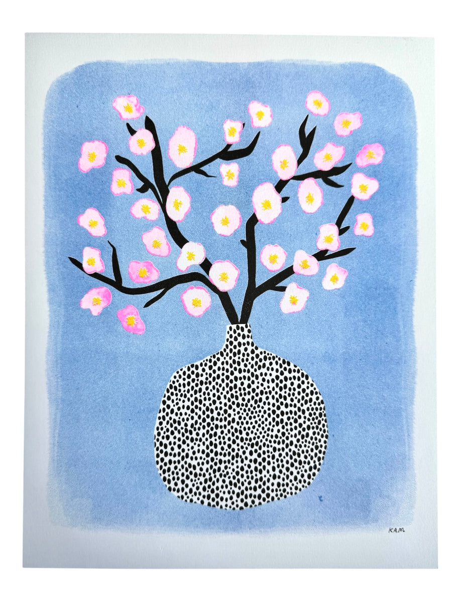 Risograph Print - Cherry Blossoms 8.5x11 – StitchPrism