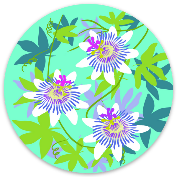 Sticker - Blue Passionflower