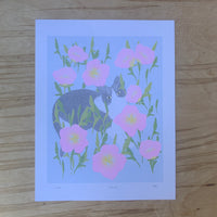 Risograph Print - Joey Cat 8.5x11