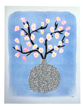 Risograph Print - Cherry Blossoms 8.5x11