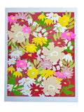 Risograph Print - Flower Field (Reds) 8.5x11
