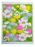Risograph Print - Flower Field (Greens) 8.5x11