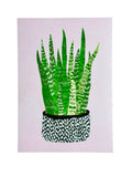Risograph Print - Snake Plant 5x7"