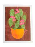 Risograph Print - Begonia Earth tones 8.5x11