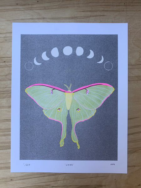 Risograph - Luna Moth