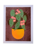 Risograph Print - Begonia Earth tones 8.5x11