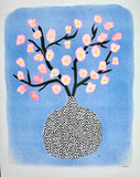 Risograph Print - Cherry Blossoms 8.5x11