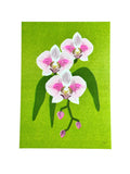Risograph Print - Orchid 5x7" Green Background