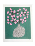 Risograph Print - Cherry Blossoms Dark 8.5x11