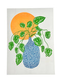 Risograph Print - Philodendron Sun Sale 5x7"