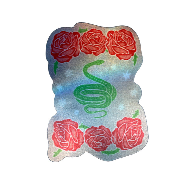 Sticker - Snake Rose - Soft Holographic