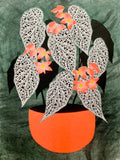 Risograph Print - Begonia Neon 8.5x11