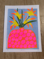Risograph Print - Yellow Lily 8.5x11