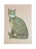 Risograph Print - Tabby Cat 5x7"