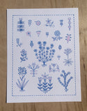 Risograph Print - Embroidery 8.5x11