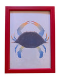 Risograph Print - Blue Crab 5x7"