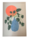 Risograph Print - Philodendron Sun 11x17