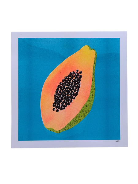 Risograph Print - Papaya 8.5x8.5 Square