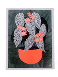 Risograph Print - Begonia Neon 8.5x11