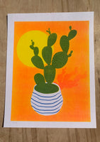 Risograph - Cactus Sunset - Orange
