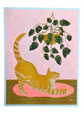 Risograph Print - Orange Cat 8.5x11