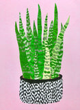 Risograph Print - Snake Plant 5x7"