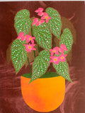 Risograph Print - Begonia Earth tones 8.5x11