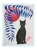 Risograph Print - Black Cat 11x17"
