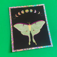 Sticker - Luna Moth (Glitter)