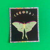 Sticker - Luna Moth (Glitter)