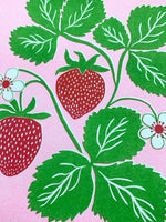 Risograph Print - Strawberry 5x7"