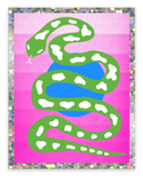Sticker - Green Snake (Glitter)