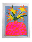 Risograph Print - Yellow Lily 8.5x11
