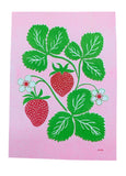 Risograph Print - Strawberry 5x7"