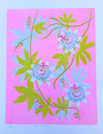 Risograph Print - Passionflower 8.5x11 + 11x17"