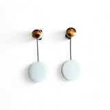 Studs - Orbit - White + Gold