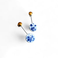 Studs - Orbit - Blue Speckle + Gold