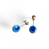 Studs - Orbit - Blue + Gold