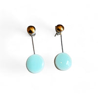 Studs - Orbit - Aqua + Gold