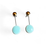 Studs - Orbit - Aqua + Gold