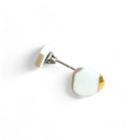 Geometric Studs - White (Gold)