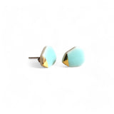 Geometric Studs - Aqua (Gold)