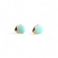 Geometric Studs - Aqua (Gold)