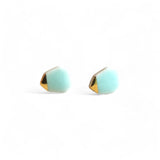 Geometric Studs - Aqua (Gold)