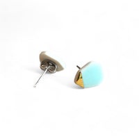 Geometric Studs - Aqua (Gold)