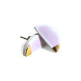 Half Moon Studs - Lavender (Gold)