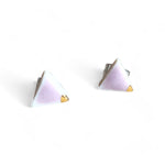 Triangle Studs - Lavender (Gold)