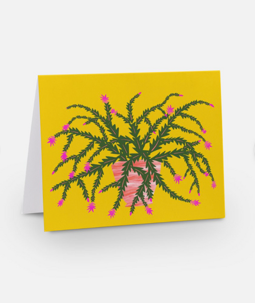 Card - Yellow Christmas Cactus