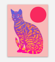 Sticker - Glowing Sunset Cat