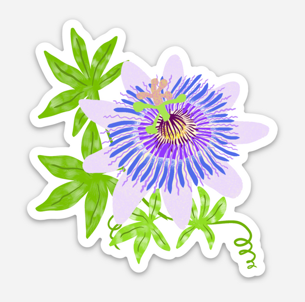 Sticker - Passionflower Die-Cut